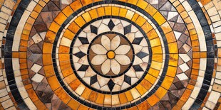 精美圆形马赛克图案