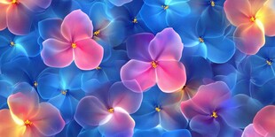 梦幻绚丽花朵背景图案