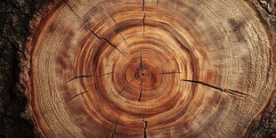 树的年轮特写