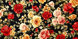 复古花卉图案布料