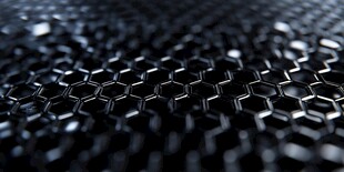 黑色六边形蜂窝状科技纹理