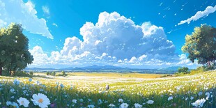 梦幻田园风光的美丽景致