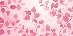 粉色枝叶浪漫背景图案