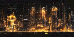 未来科技风城市夜景图像