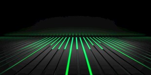 绿色激光线条科幻场景