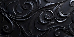 黑色立体花纹背景图案