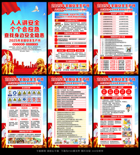 2025年安全月主题海报