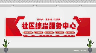 社区综治服务中心标识牌