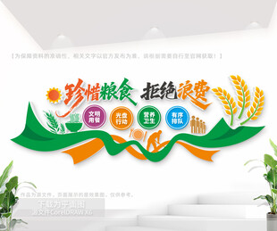 珍惜粮食餐饮文化墙