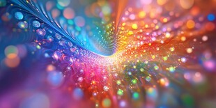 梦幻炫彩的光影粒子世界