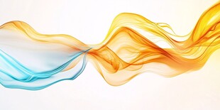 流动彩绸般的梦幻抽象线条