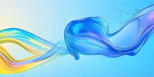 梦幻彩色流体动感波浪图