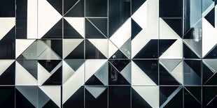 几何图案墙面的现代美感