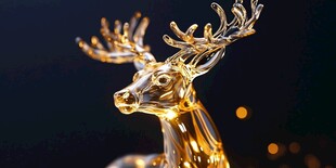 晶亮发光麋鹿摆件