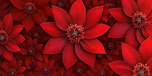 艳丽红色花朵图案背景