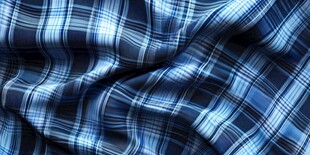 蓝色格子布料纹理特写