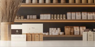 简约风香薰产品陈列展示