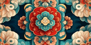 中式繁花图案 传统美学盛宴