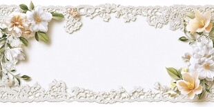 蕾丝花边花卉装饰背景图