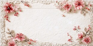 花卉装饰边框 优雅背景图