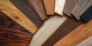 多样木质地板材料展示