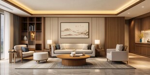 新中式风格温馨客厅空间