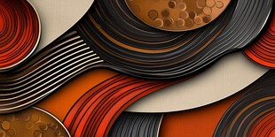 立体波浪几何图案背景