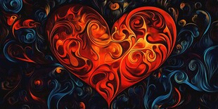 绚丽心形图案 神秘又浪漫