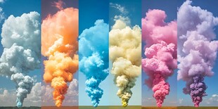 梦幻多彩云朵景观