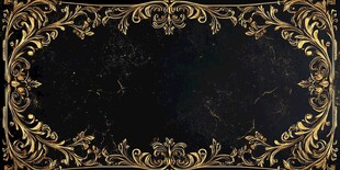 黑金奢华花纹边框背景图