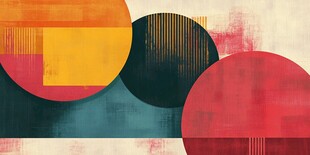 几何色块抽象艺术图案