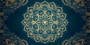 华丽曼陀罗图案装饰背景