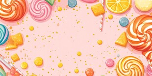 缤纷糖果营造甜蜜梦幻氛围