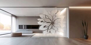 现代简约风客厅艺术隔断