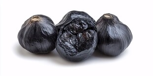 黑蒜特写 独特色泽与质感