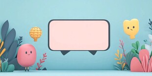 可爱卡通场景空白展示框