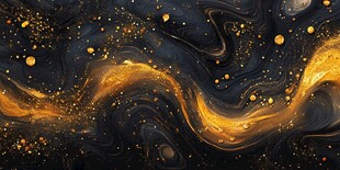 黑金流体艺术抽象背景图