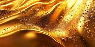 金色流动质感液体画面