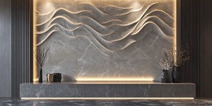 现代风大理石波浪纹背景墙