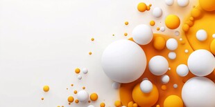 橙白圆球创意背景图案