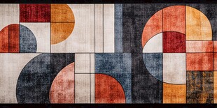 几何拼接抽象艺术地毯