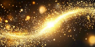 金色流光闪耀粒子背景