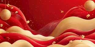 红金流体背景 奢华质感