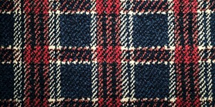 经典红黑格纹布料纹理