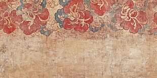 传统花卉纹理复古墙面图案