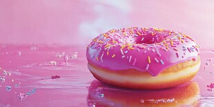 粉色梦幻甜甜圈 甜蜜诱惑