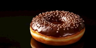 美味巧克力糖霜甜甜圈