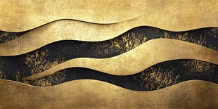 金色波浪纹理艺术背景