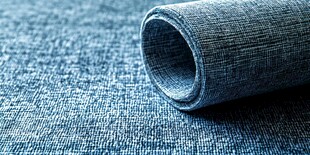 蓝色纹理布料卷