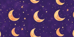 梦幻星月夜空图案背景